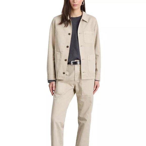 Alex Mill Britt Work Jacket | Putty Beige Cotton Utility Jacket | Size XL | NWT - Picture 2 of 5